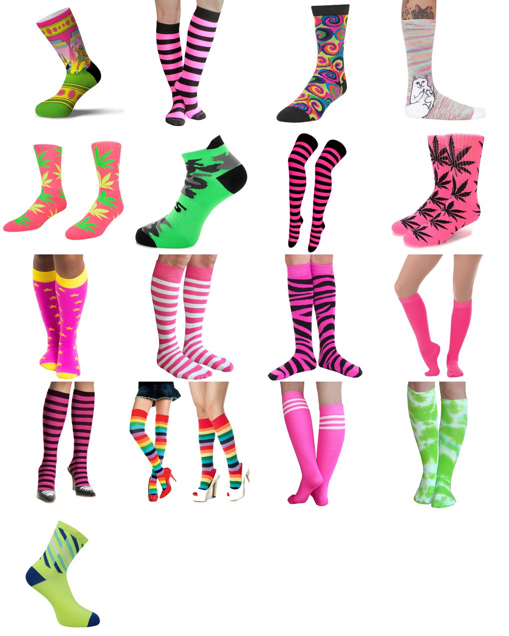 neon socks